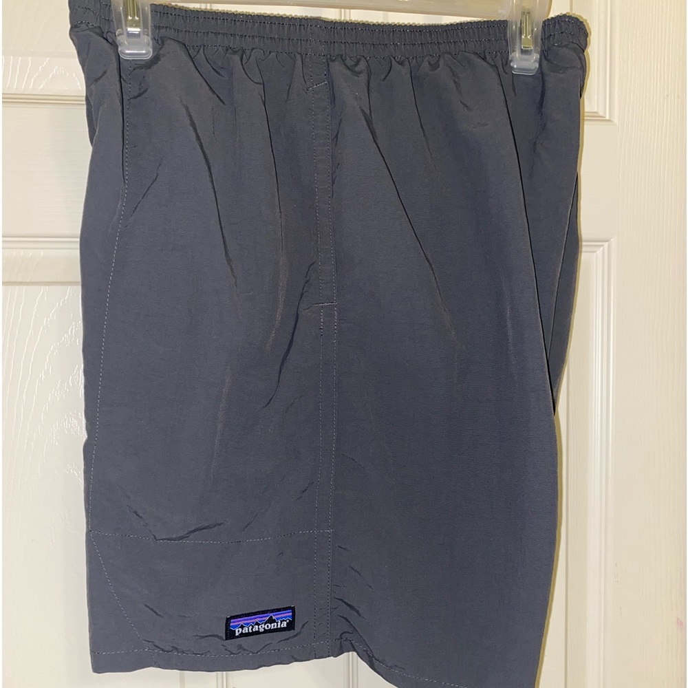 Patagonia Gray Baggies lined nylon swim trunks Medium